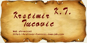 Krstimir Tucović vizit kartica